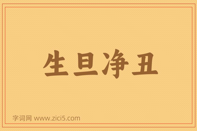 成语生旦净丑图片