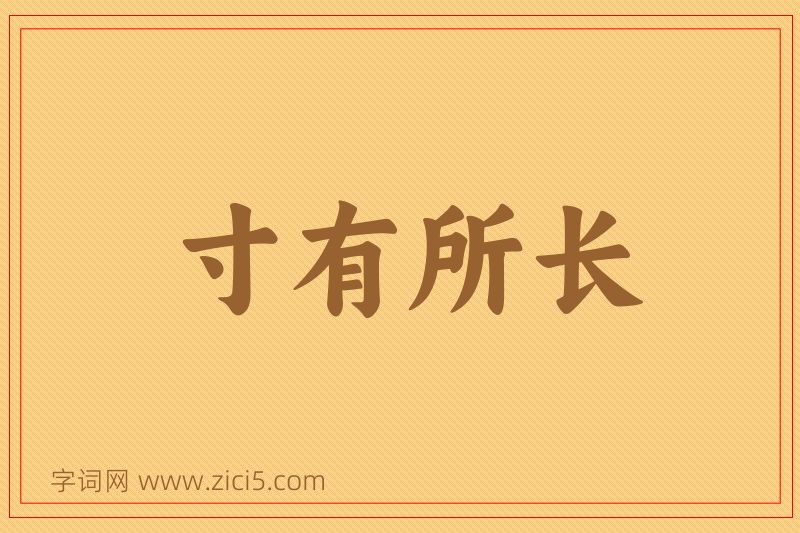 成语寸有所长图片