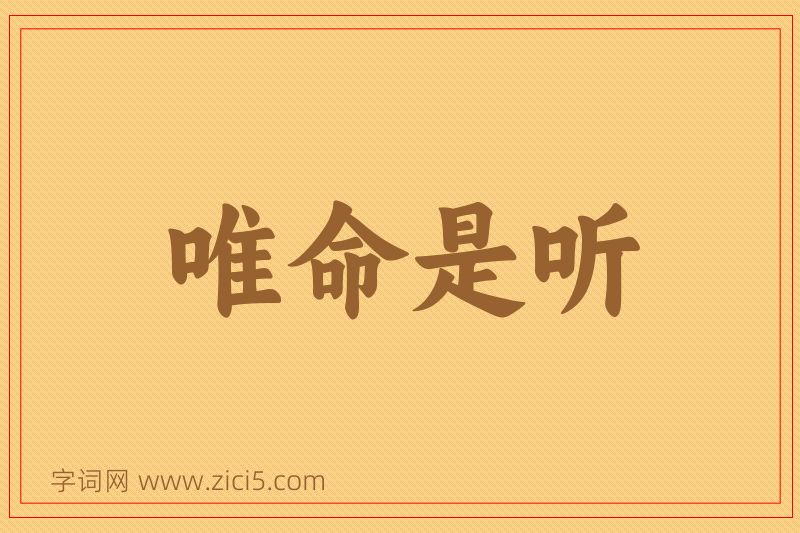成语唯命是听图片