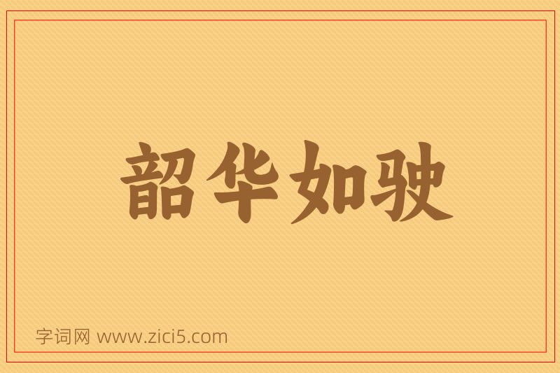 成语韶华如驶图片