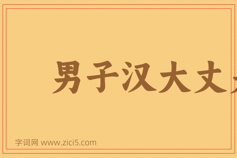 成语男子汉大丈夫图片