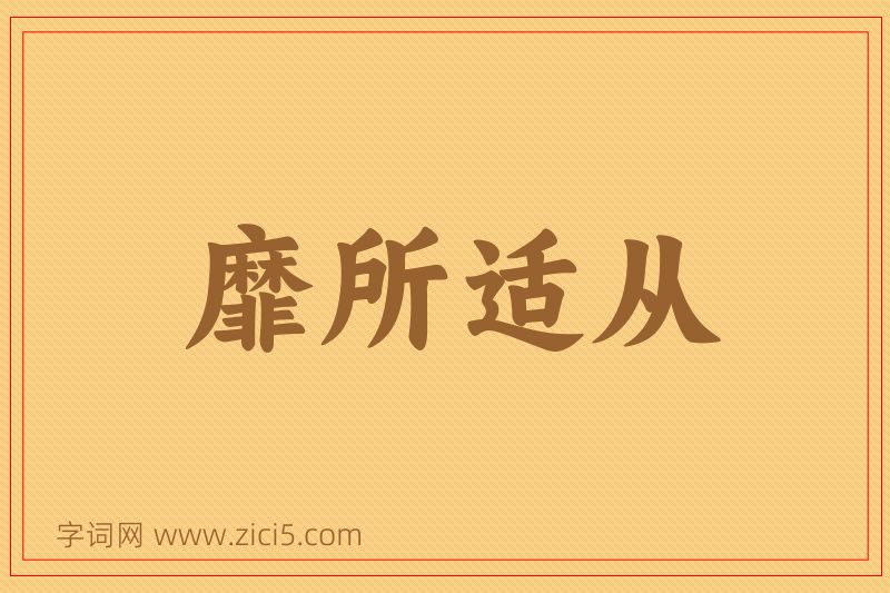 成语靡所适从图片