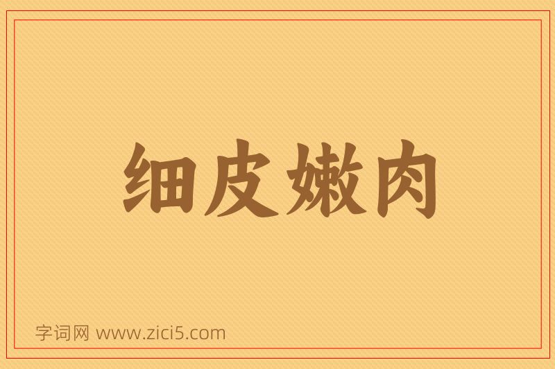 成语细皮嫩肉图片