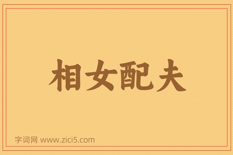 成语相女配夫图片