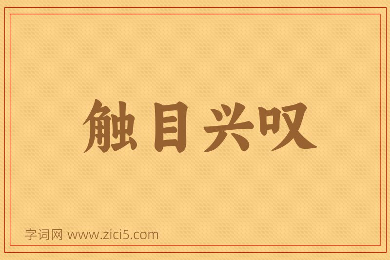 成语触目兴叹图片