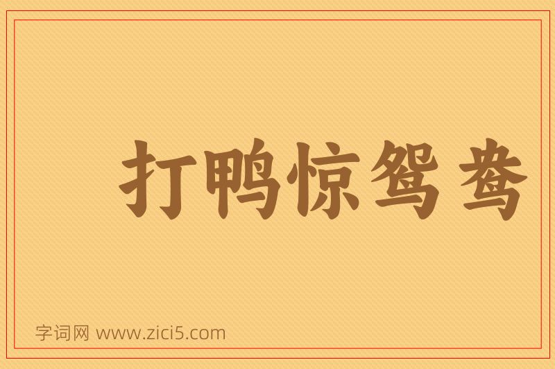 成语打鸭惊鸳鸯图片