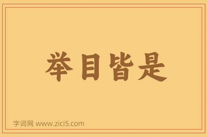 成语举目皆是图片
