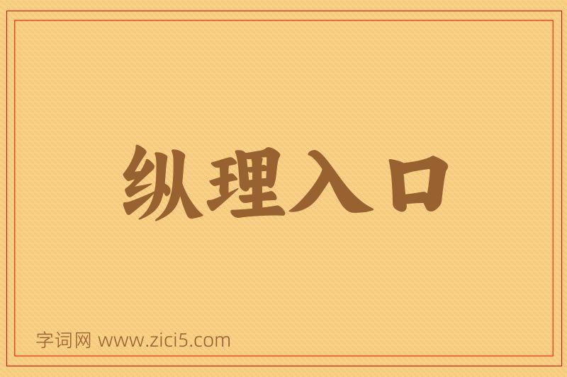 成语纵理入口图片