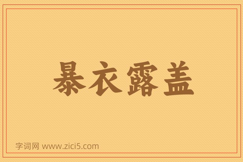成语暴衣露盖图片