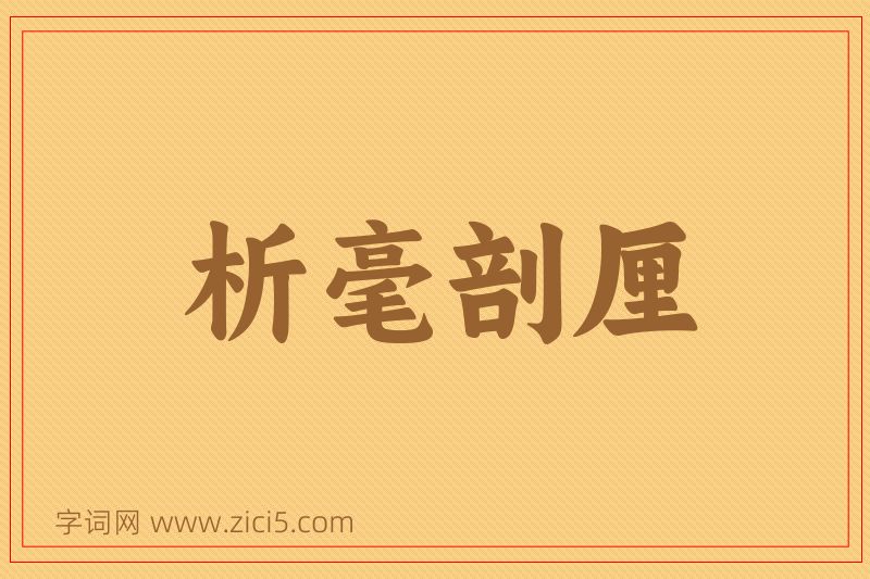 成语析毫剖厘图片