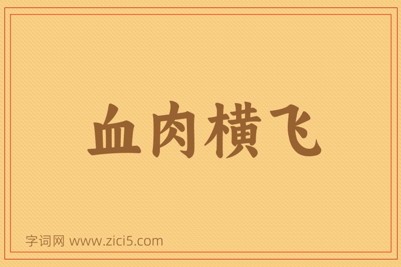 成语血肉横飞图片
