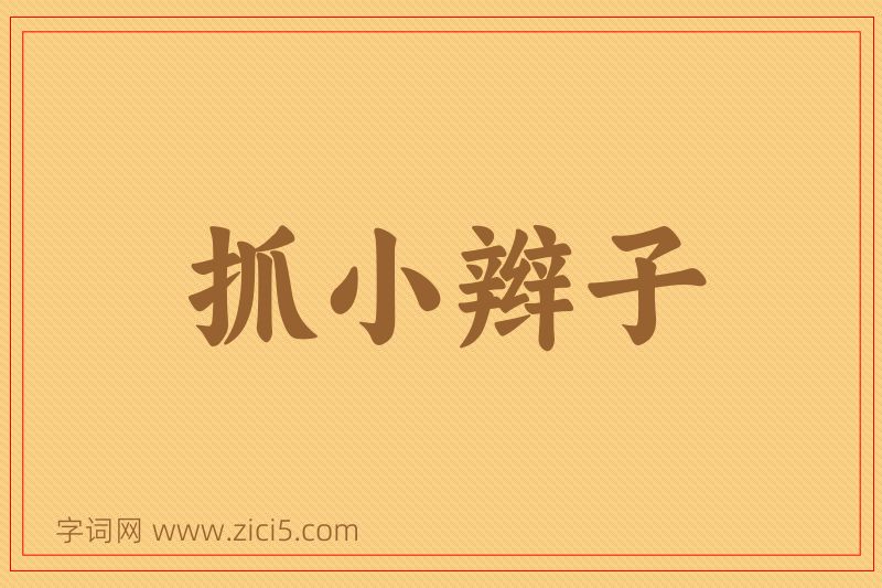 成语抓小辫子图片