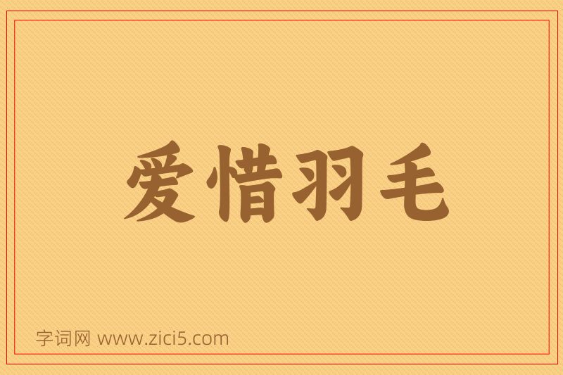 成语爱惜羽毛图片