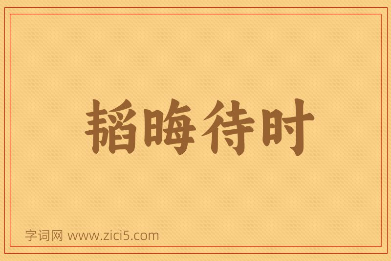 成语韬晦待时图片