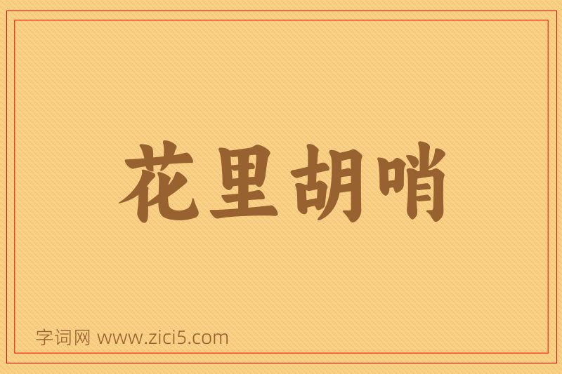 成语花里胡哨图片