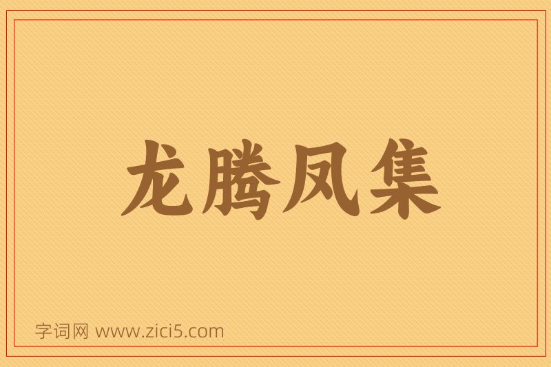 成语龙腾凤集图片