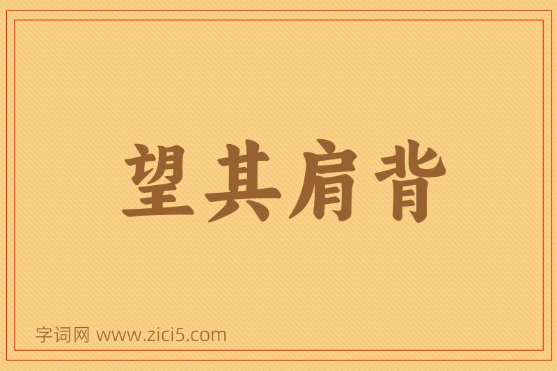 成语望其肩背图片