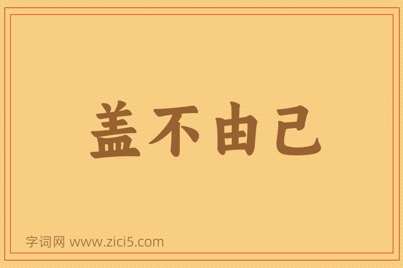 成语盖不由己图片