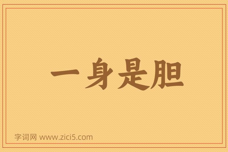 成语一身是胆图片