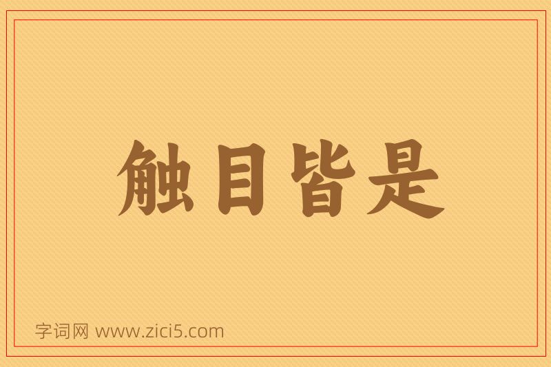 成语触目皆是图片