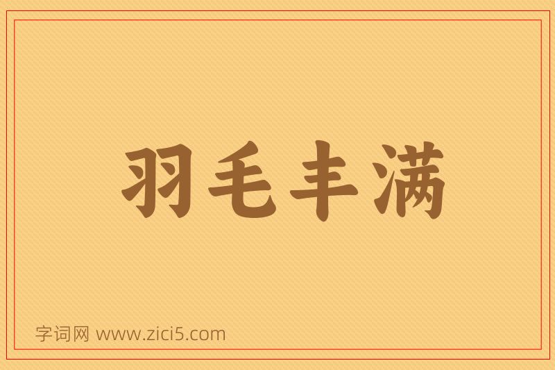 成语羽毛丰满图片