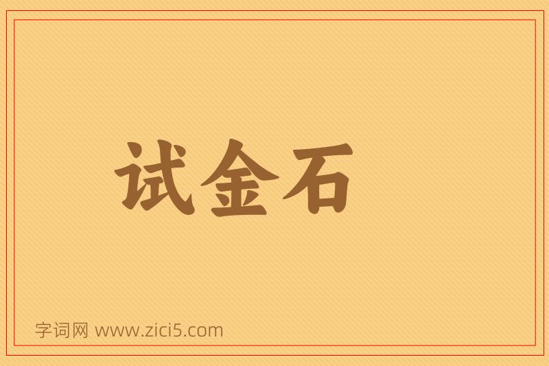 成语试金石图片