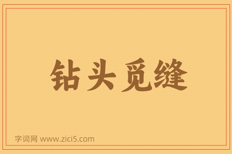 成语钻头觅缝图片