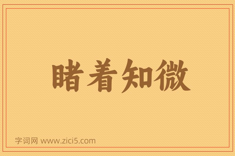 成语睹着知微图片