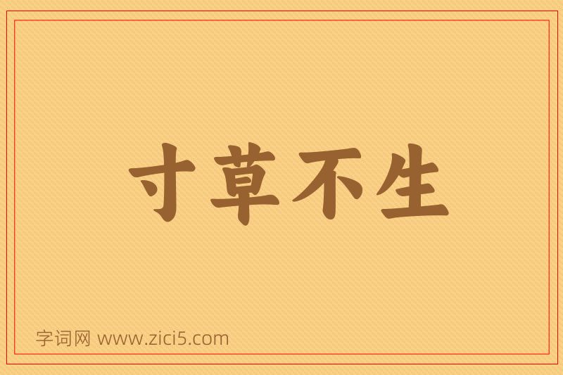 成语寸草不生图片