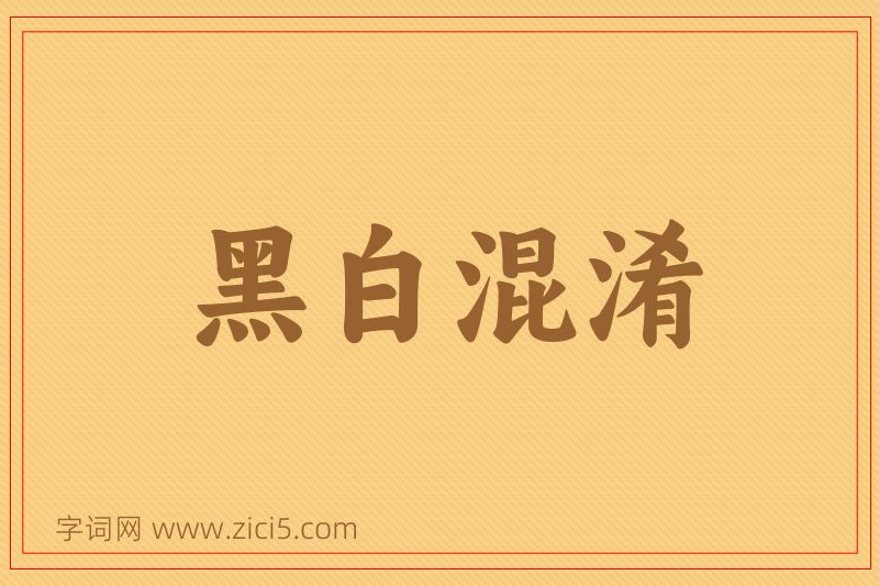 成语黑白混淆图片