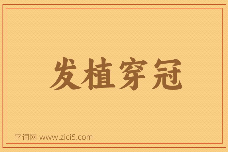 成语发植穿冠图片