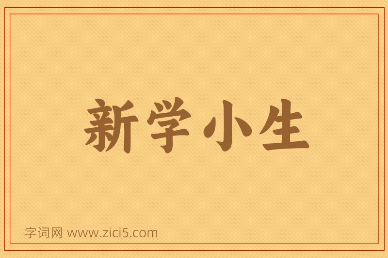 成语新学小生图片