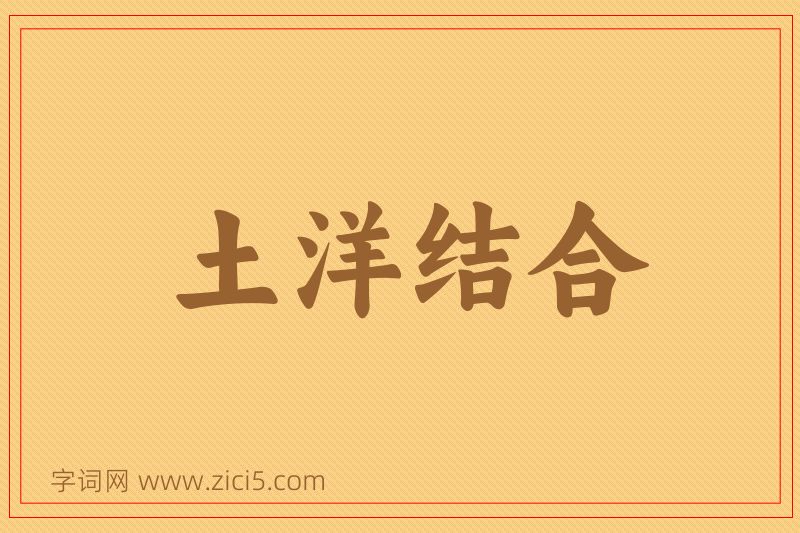 成语土洋结合图片