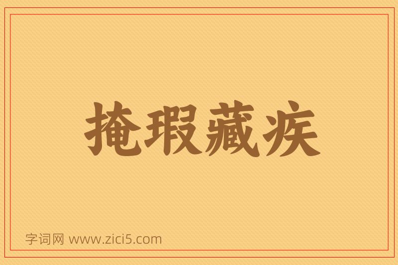 成语掩瑕藏疾图片