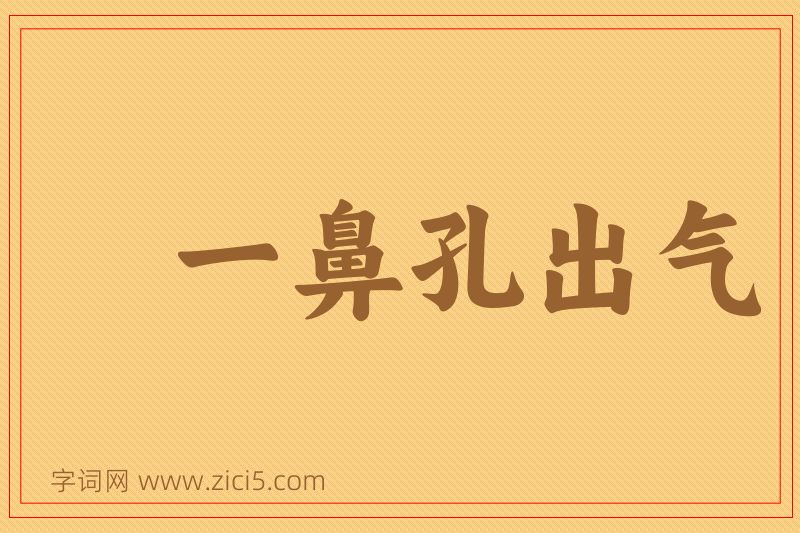 成语一鼻孔出气图片