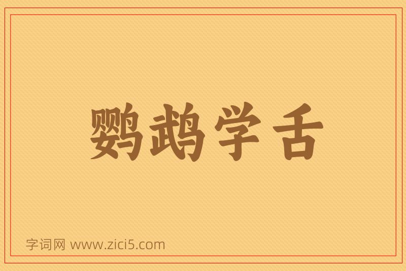 成语鹦鹉学舌图片