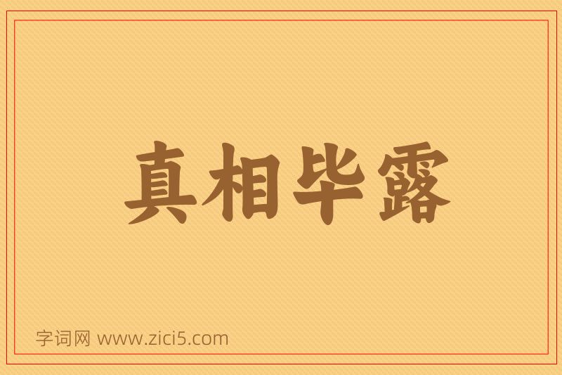 成语真相毕露图片