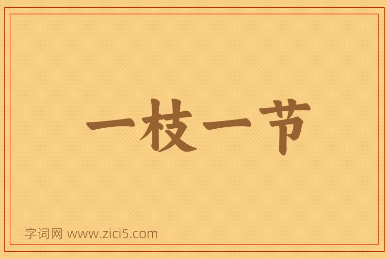 成语一枝一节图片
