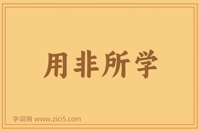 成语用非所学图片