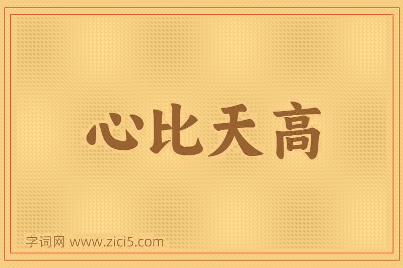 成语心比天高图片