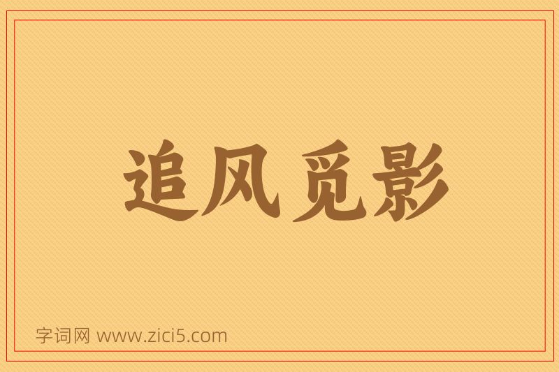 成语追风觅影图片