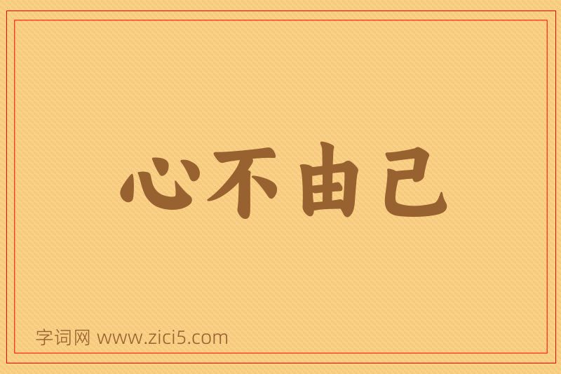成语心不由己图片