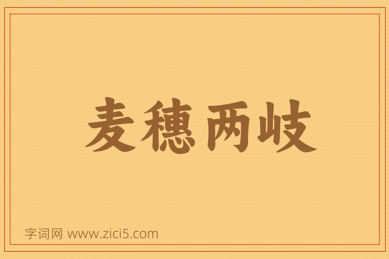 成语麦穗两岐图片