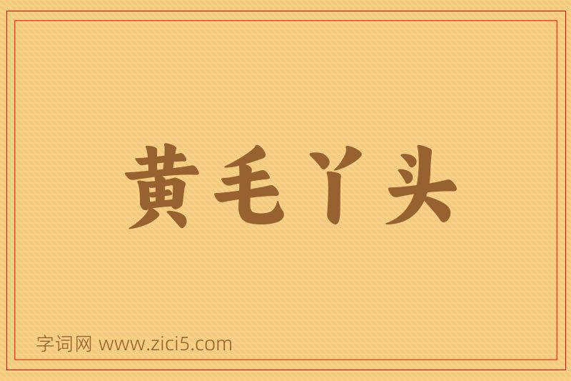 成语黄毛丫头图片