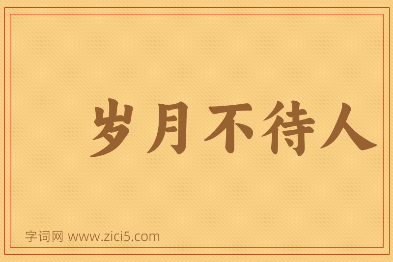 成语岁月不待人图片