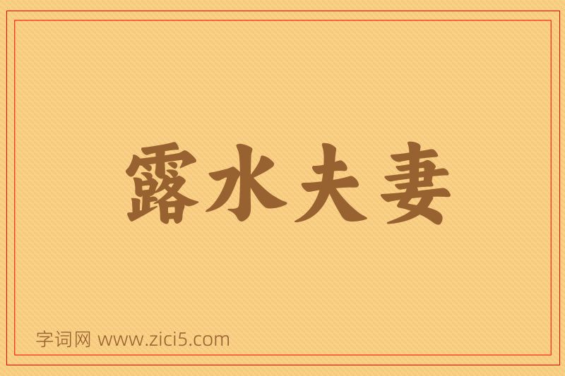 成语露水夫妻图片