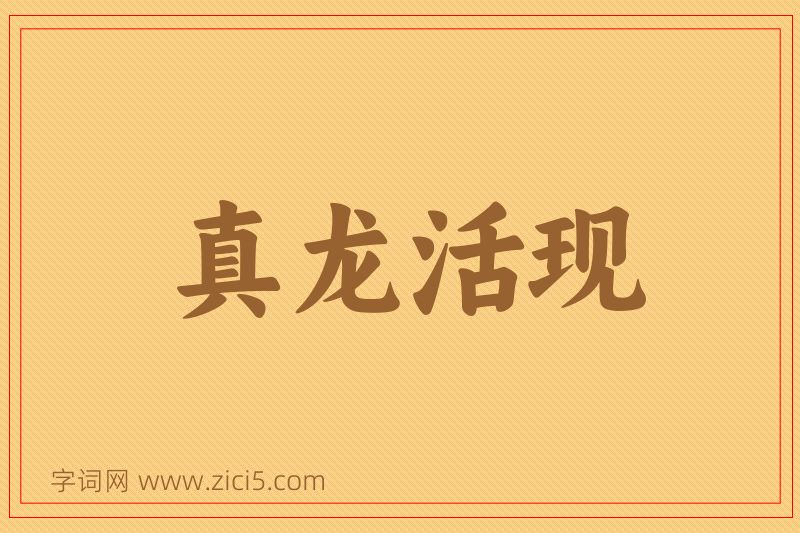 成语真龙活现图片