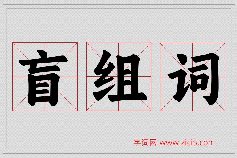 盲字的组词