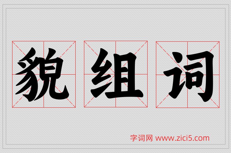 貌字的组词