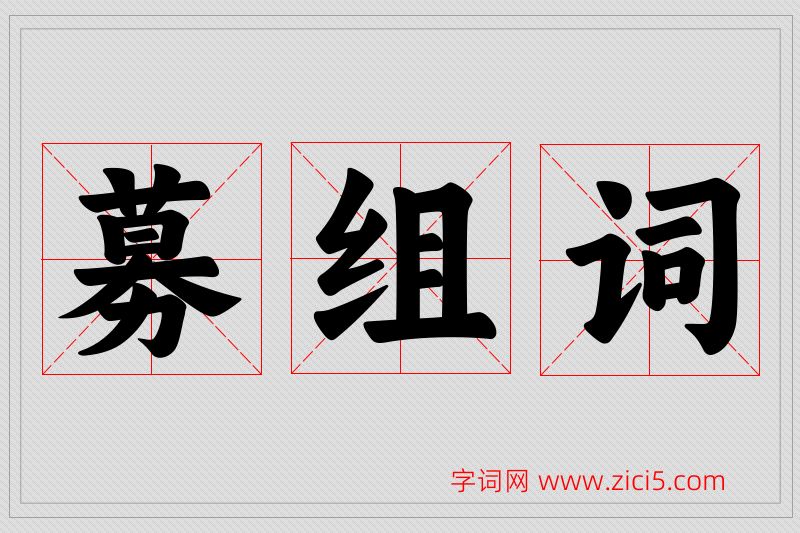 募字的组词
